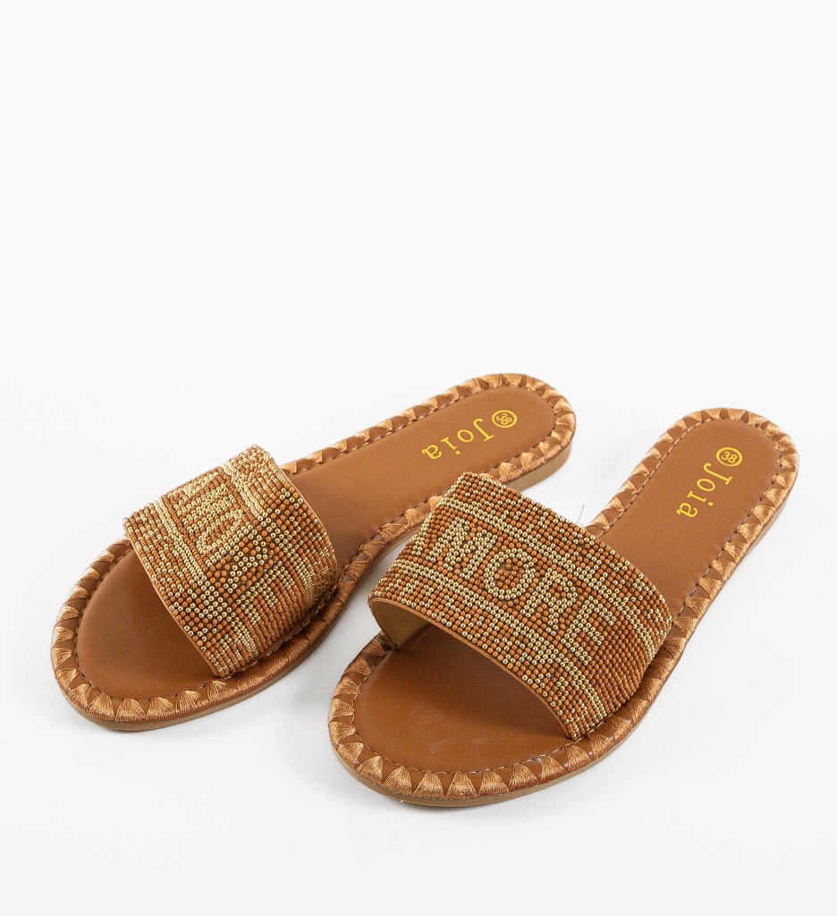 Papuci Dama Ramses Camel - Confort și Eleganță - imagine 5