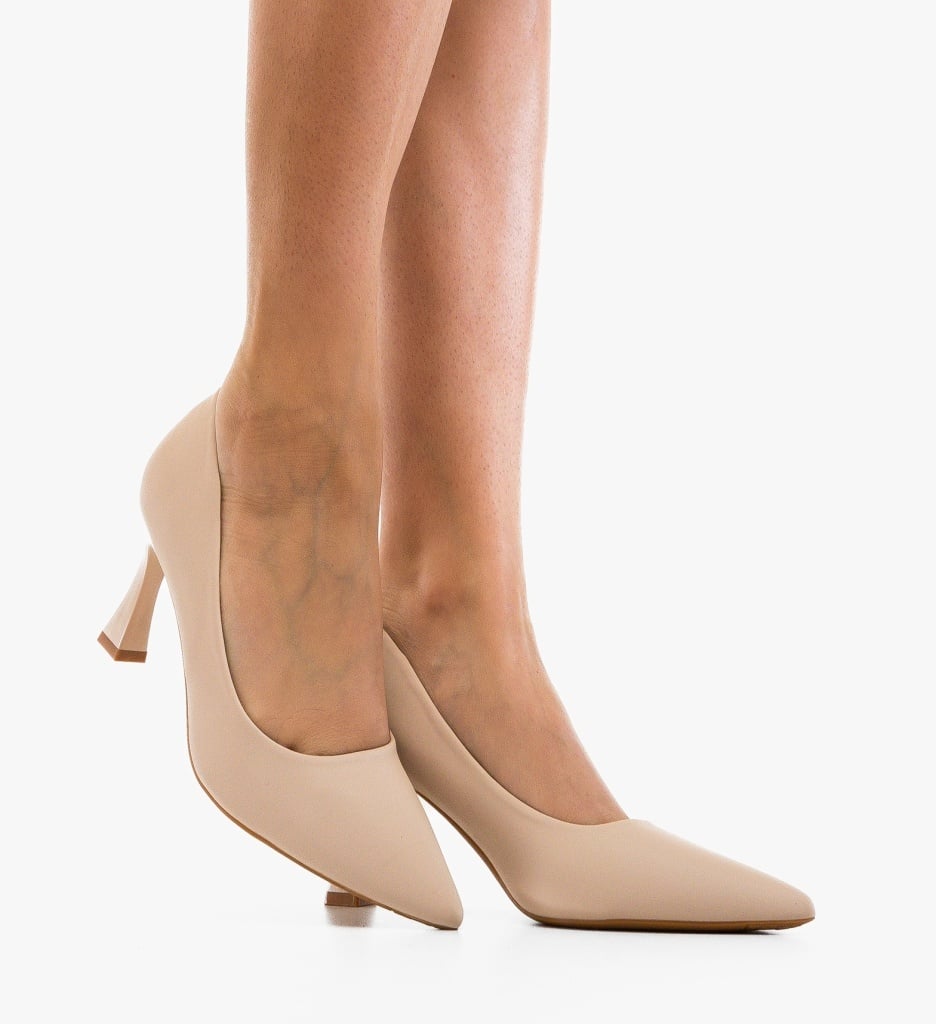 Pantofi Stiletto Dama Bej Eleganți