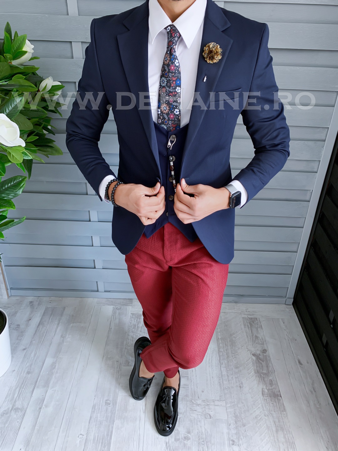 Tinuta Smart Casual Barbati 4 Piese Slim Fit