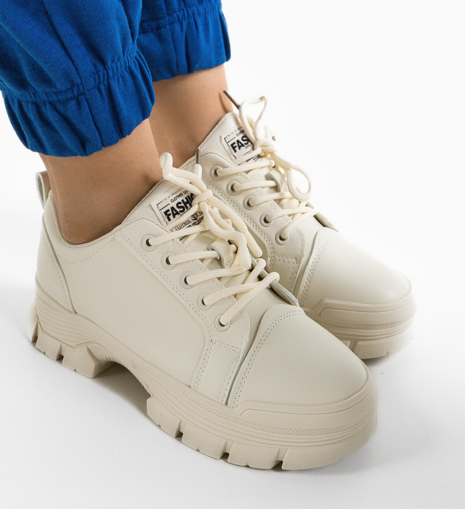 Pantofi Casual Tillie Bej - Confort Asigurat - imagine 4