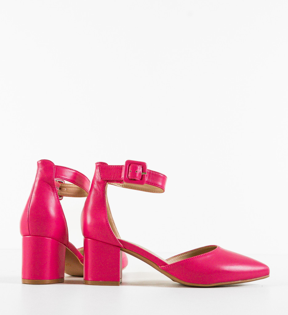 Pantofi cu Toc Anerose Fuchsia - Stil Glamour - imagine 8