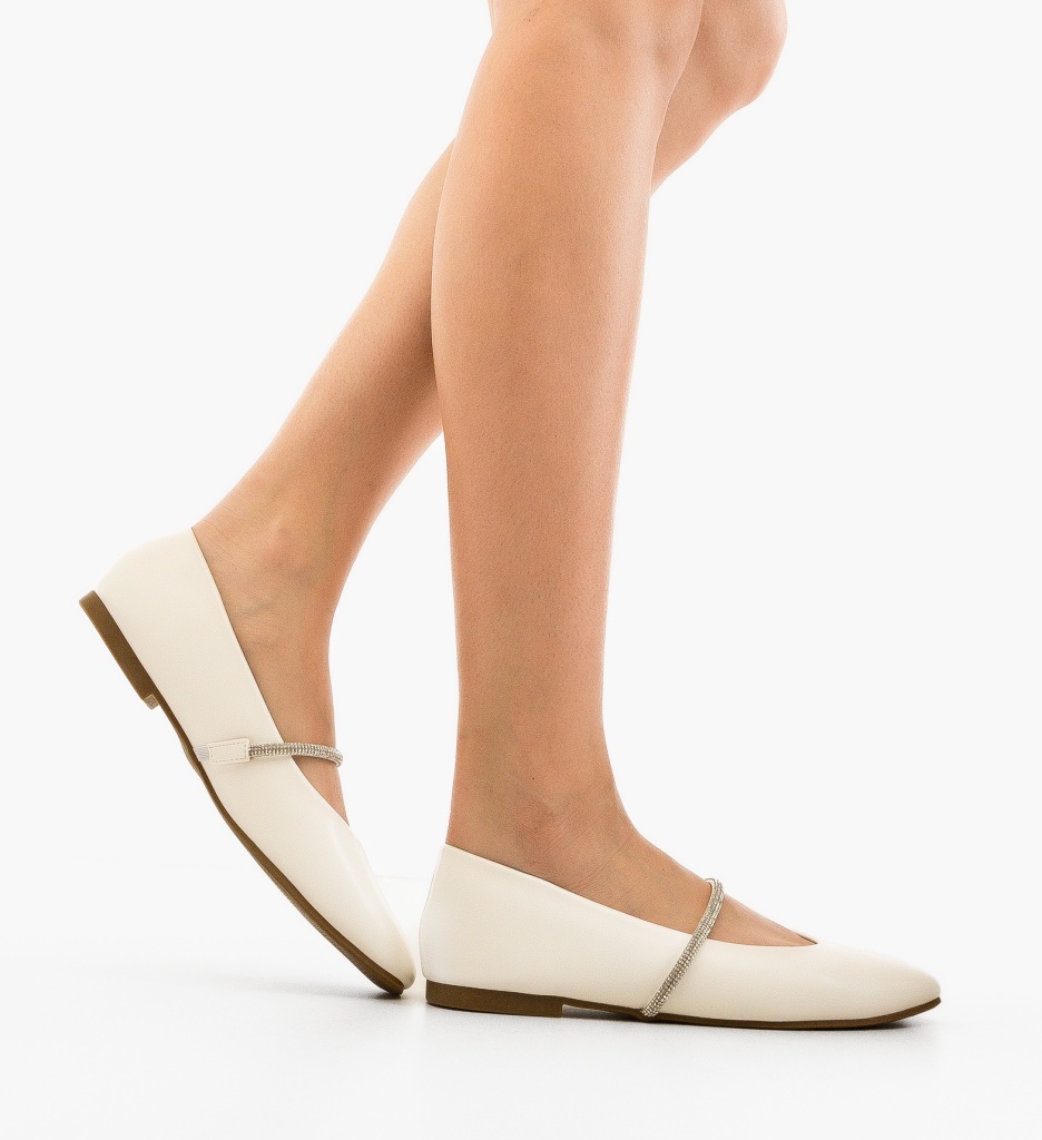 Balerini Dama Albi Confortabili | Casual Chic - imagine 3