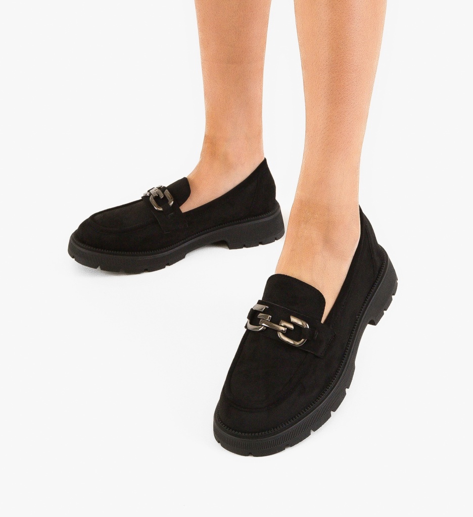 Pantofi Casual Dama Helios Negri - Confort Stilat - imagine 2