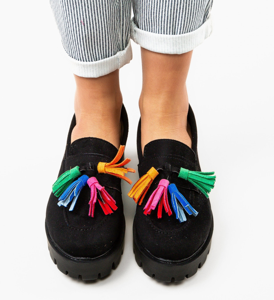 Pantofi Casual Dama Kuciure Negri Confort - imagine 3