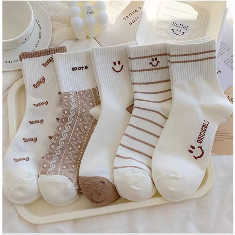 Set 5 Perechi Șosete Dama Picadili SS070 Crem 35-39