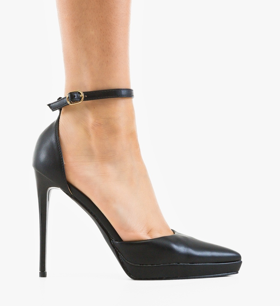 Pantofi dama Kamine Negri eleganți cu toc - imagine 6
