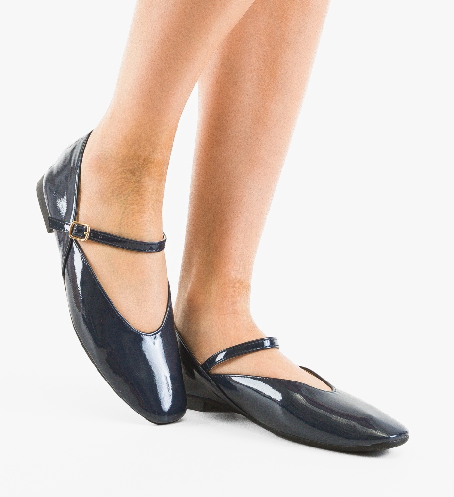 Balerini Dama Perre Bleumarin Eleganți - imagine 10