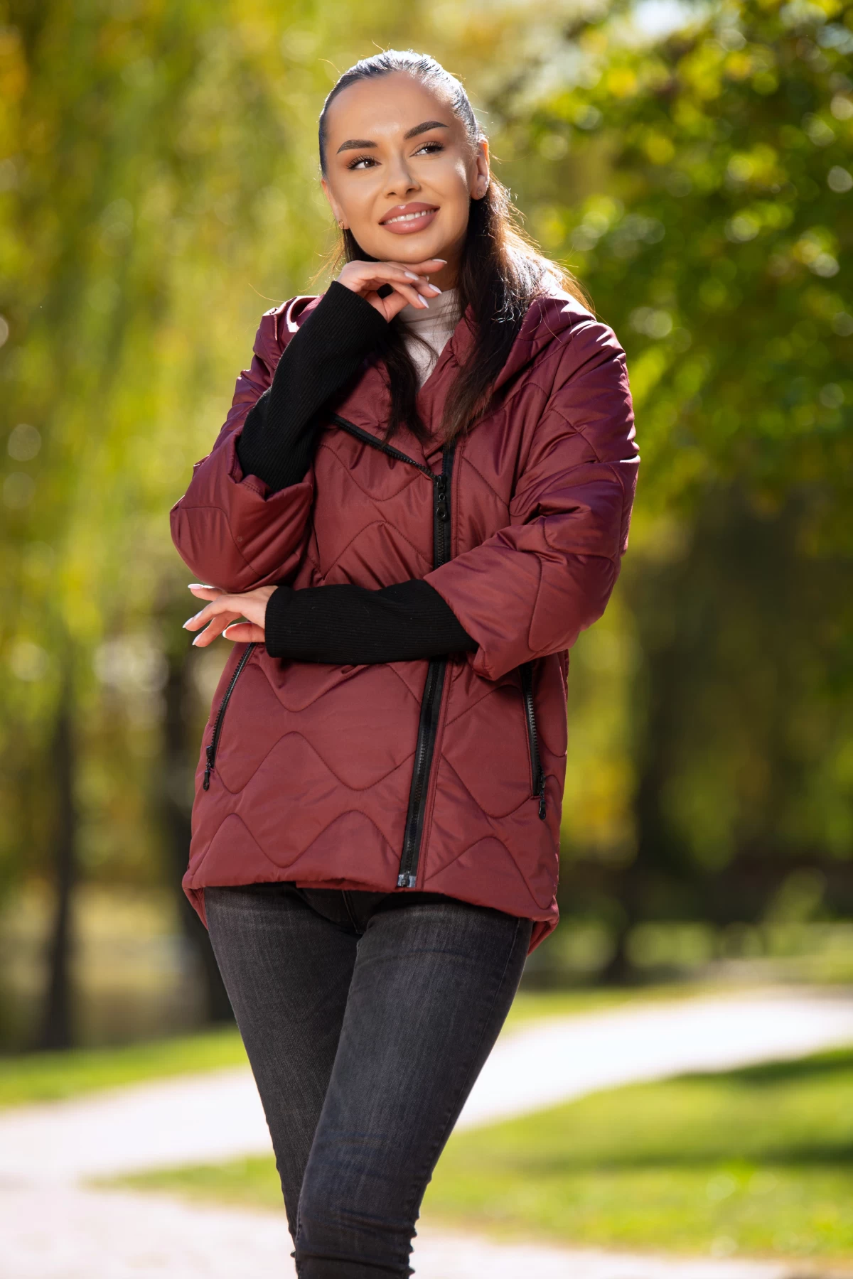 Geaca Medeea Dante cu Gluga Matlasată