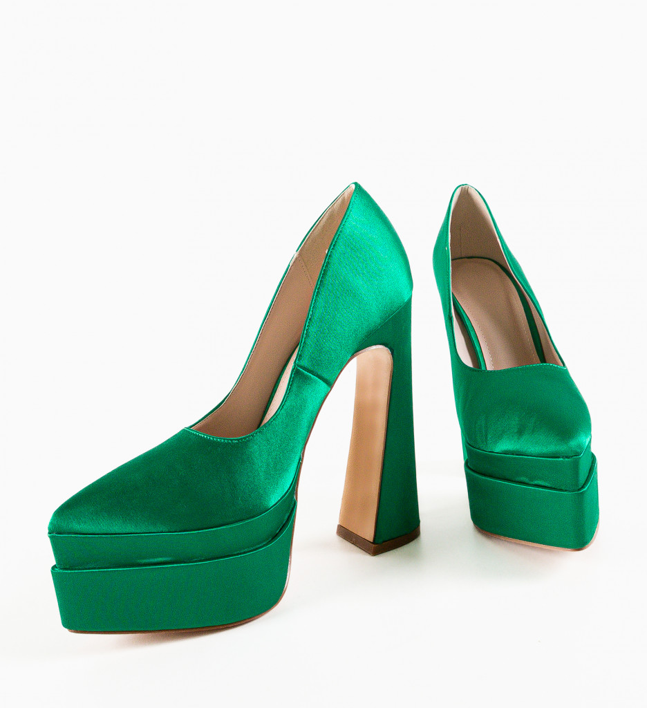 Pantofi Toc Abimbola Verzi - Eleganță Asigurată - imagine 7