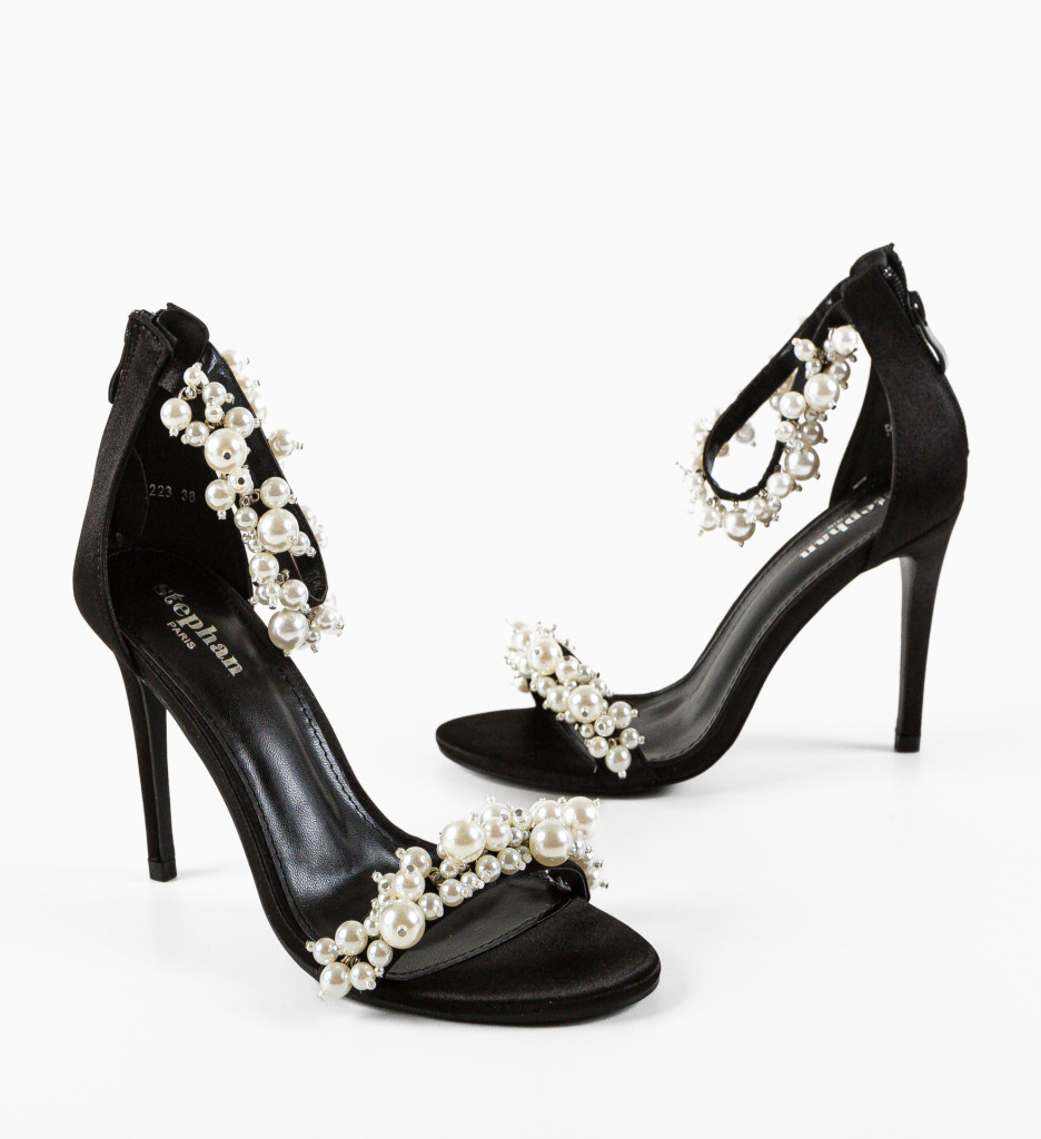 Sandale cu Toc Pirop Negre | Eleganta si Stil - imagine 8
