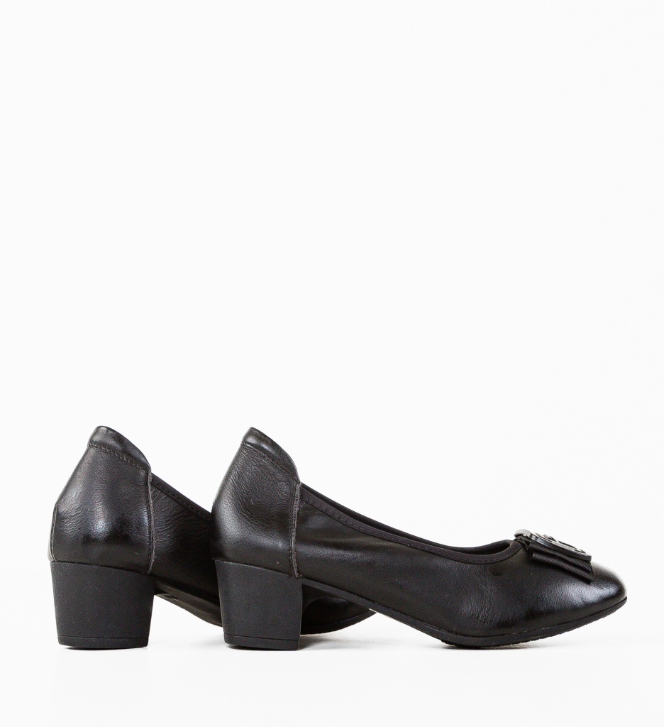 Pantofi Bobbi Negri cu Toc Elegant - imagine 5