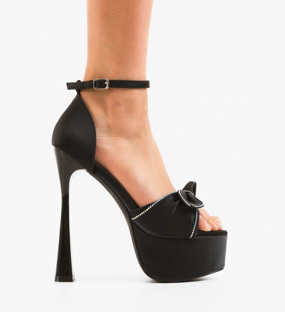 Sandale cu toc Lavra Negre - Eleganță și Stil - imagine 6