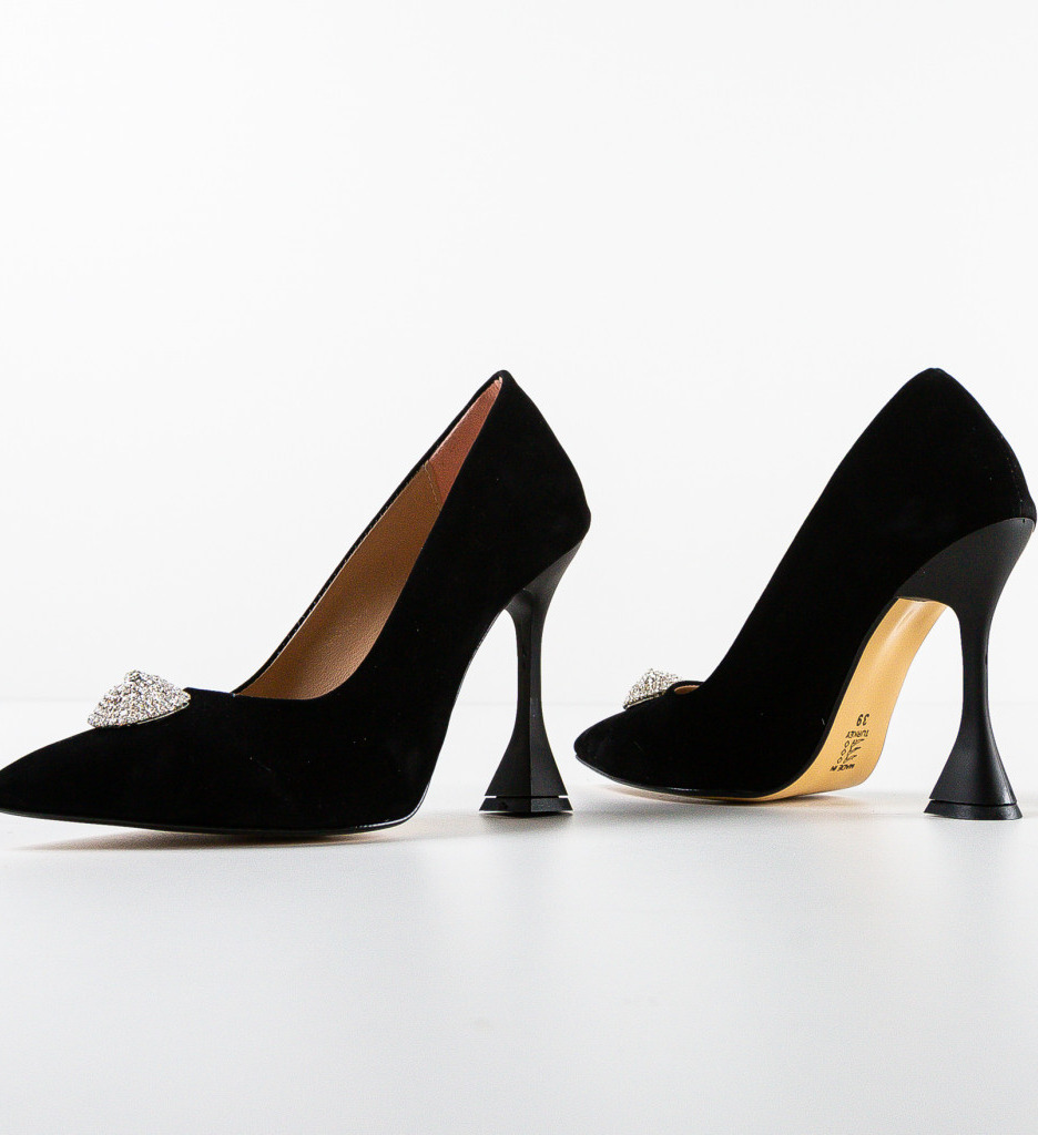 Pantofi cu Toc Valkia Negri | Stil Versatil - imagine 7