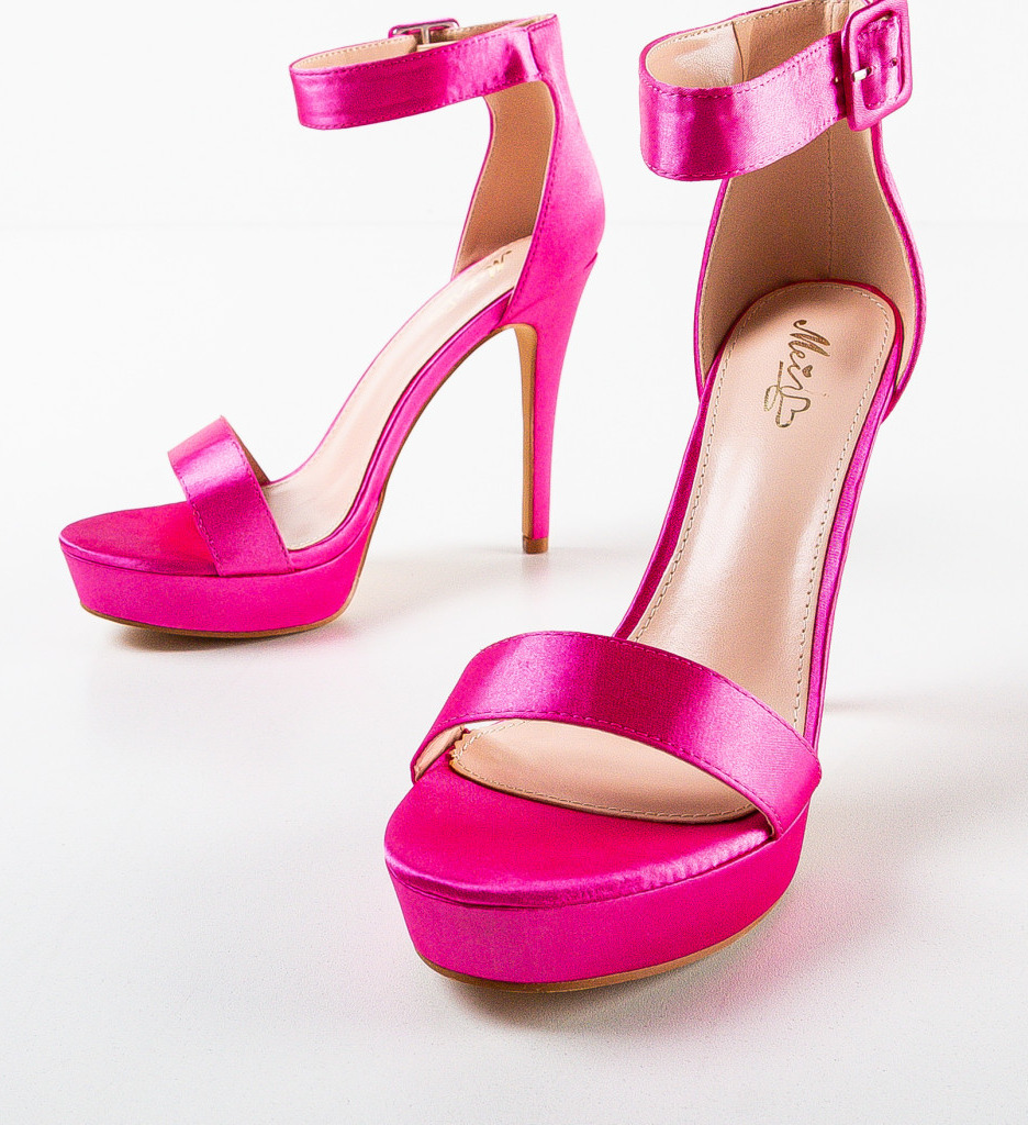 Sandale cu toc Letty Fuchsia | Eleganță și Stil - imagine 6