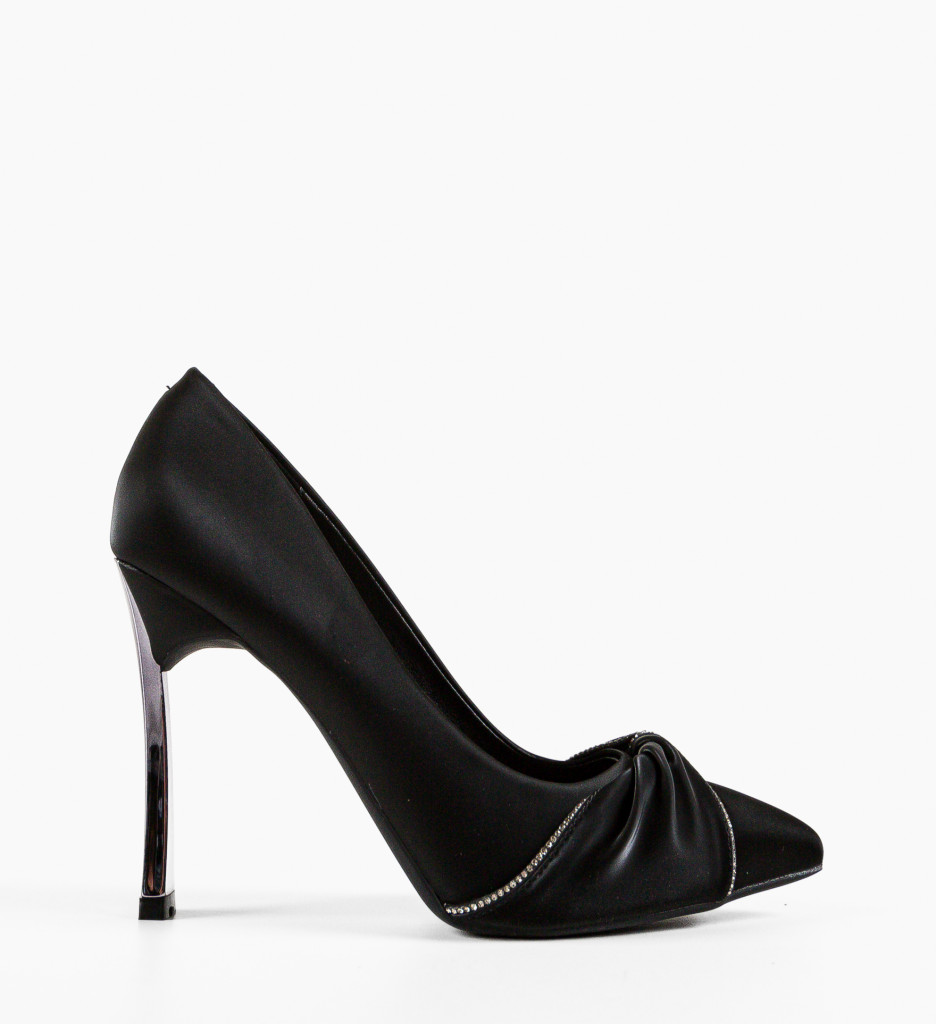 Pantofi Manabay Negri Eleganți cu Toc - imagine 9
