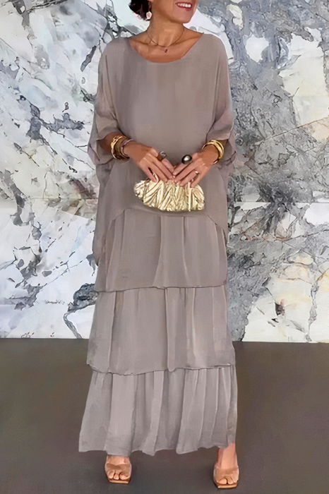Rochie Matase cu Volane | Eleganță | Shopika