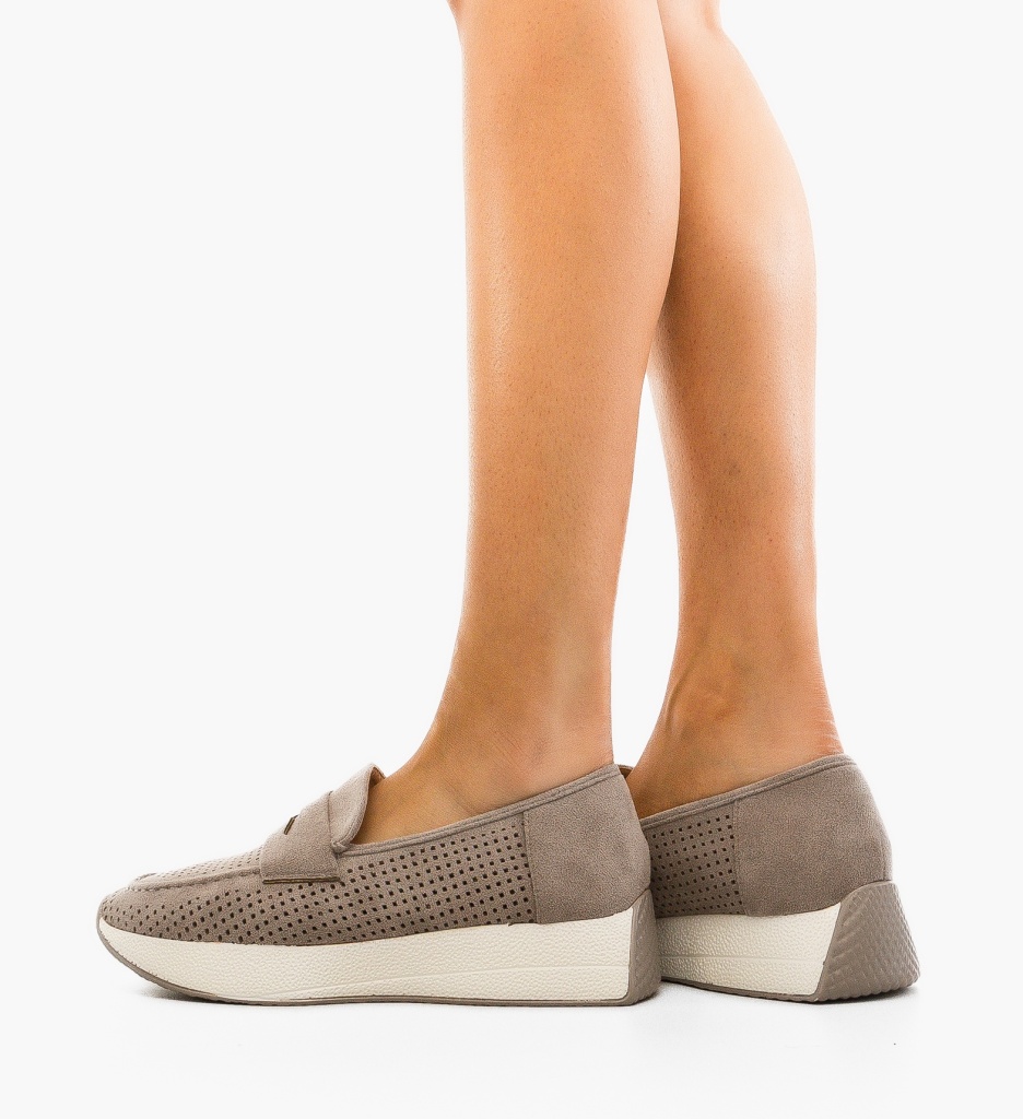 Pantofi Casual Dama Rose Gri, Confort Maxim - imagine 3