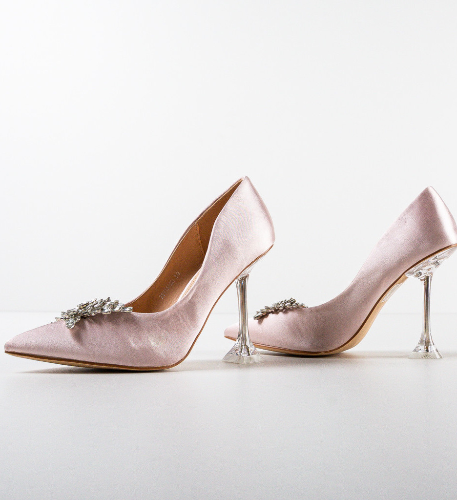 Pantofi cu Toc Lygo Bej Eleganți - imagine 6