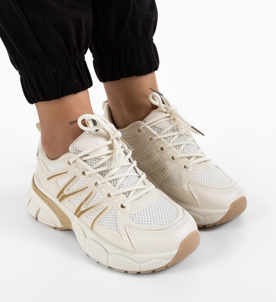 Sneakers Dama Vyvozkam Bej | Confort & Stil - imagine 2