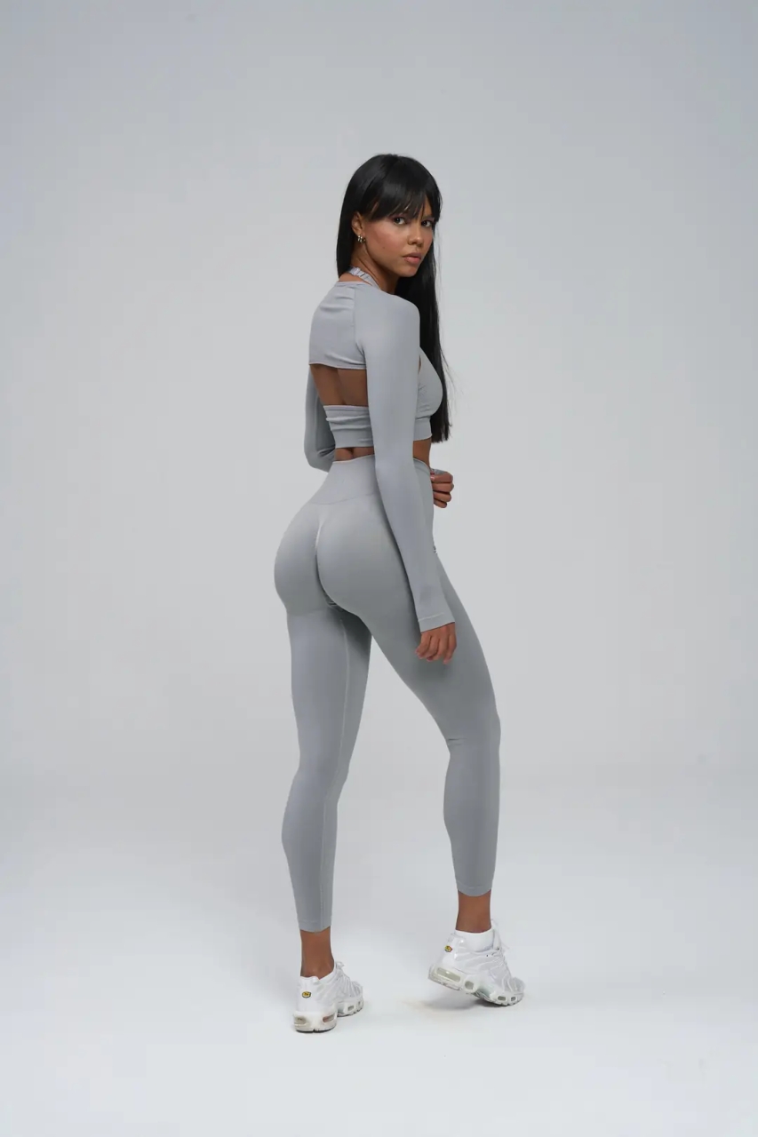 Colanți Seamless Push-Up Scrunch Marquise, gri - imagine 2