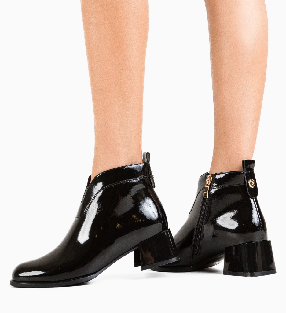 Botine Loghin Negre - Eleganță și Confort - imagine 4