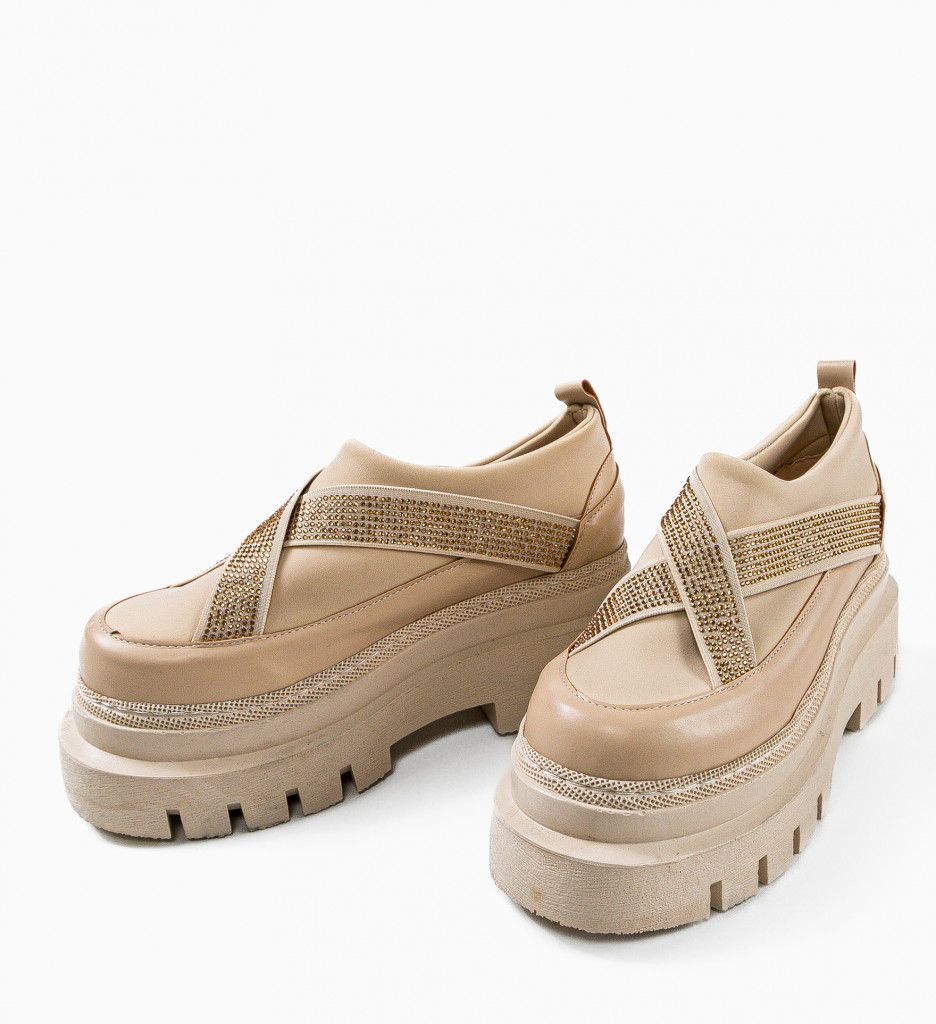 Pantofi Casual Bej Silkine | Confort Zilnic - imagine 6