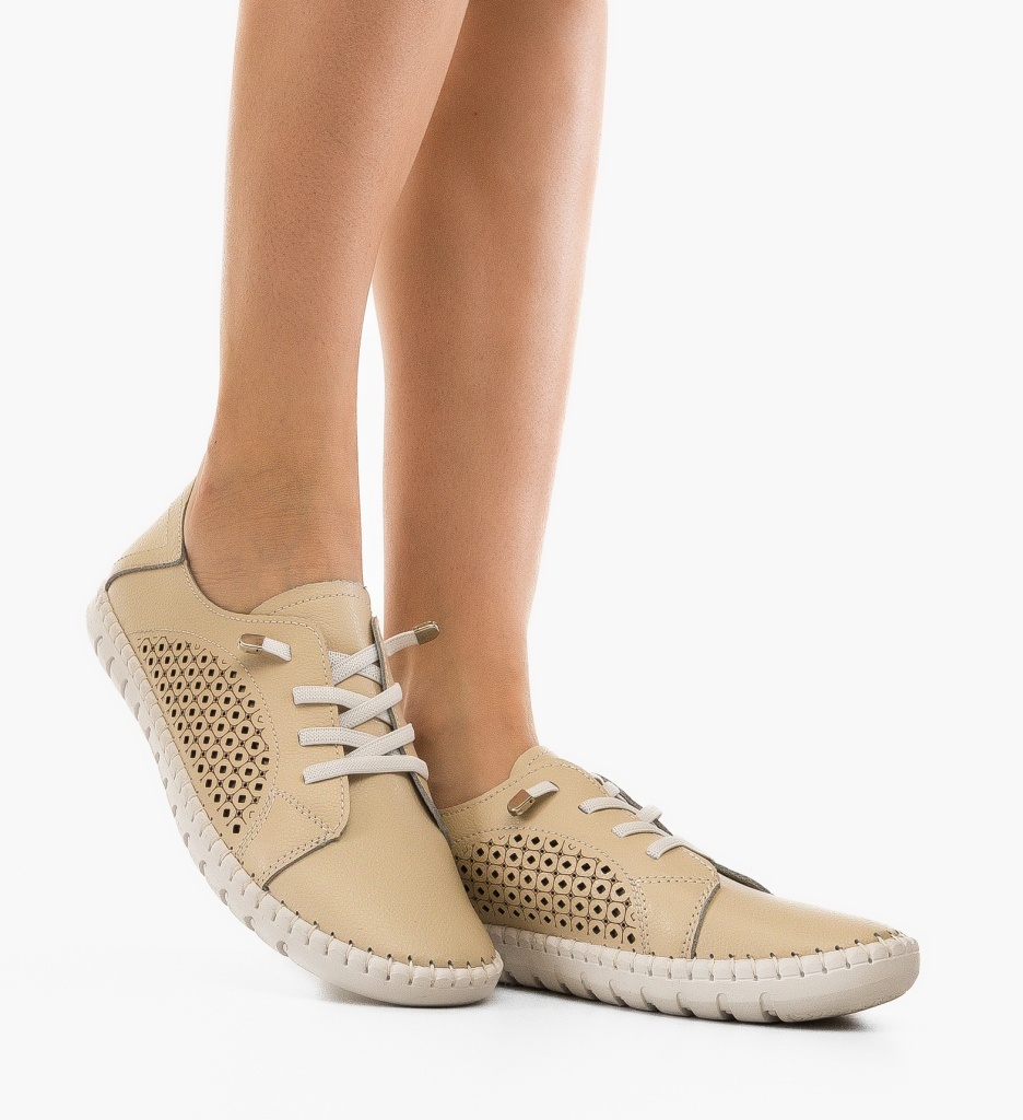 Pantofi Casual Rahima Bej - Confort și Stil - imagine 4