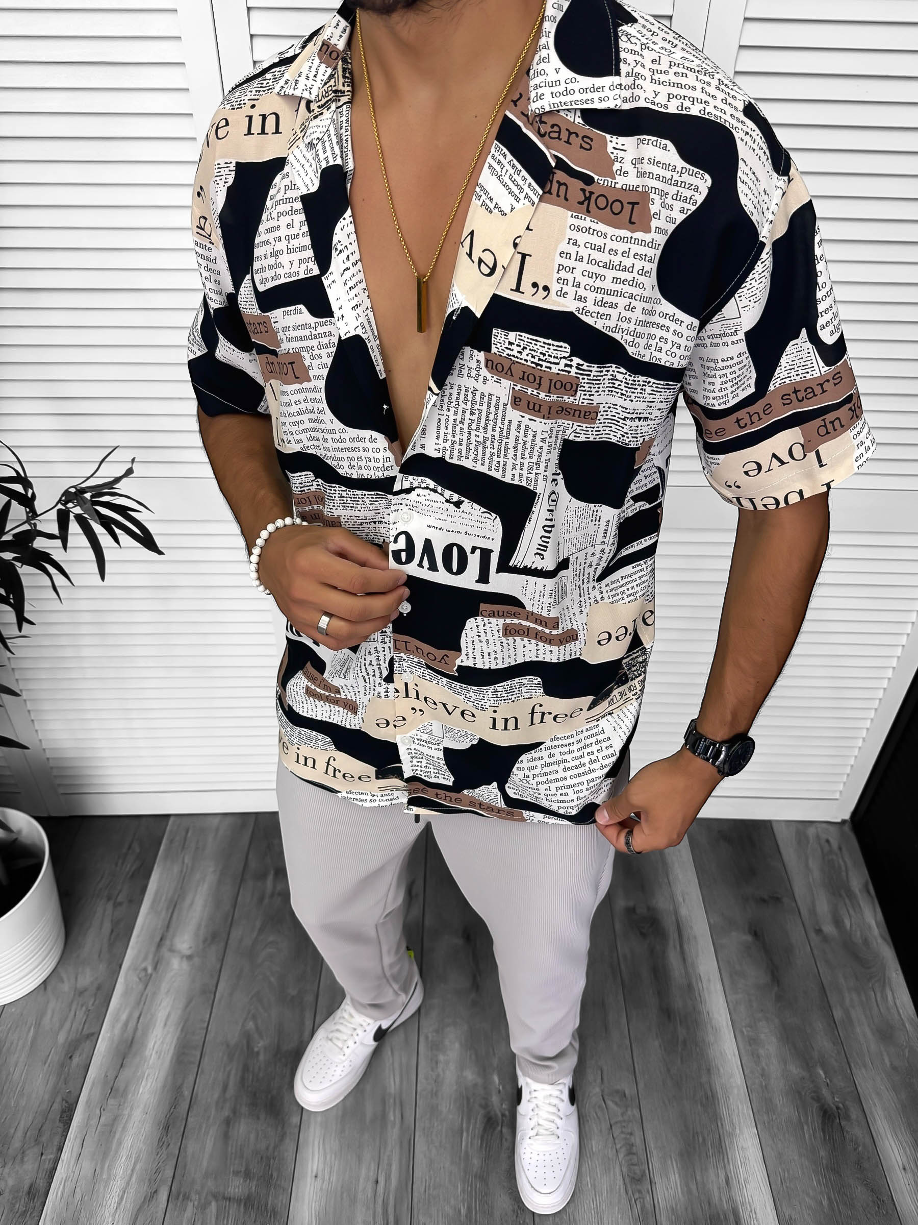 Cămăși Bărbați Vară Slim Fit Bumbac