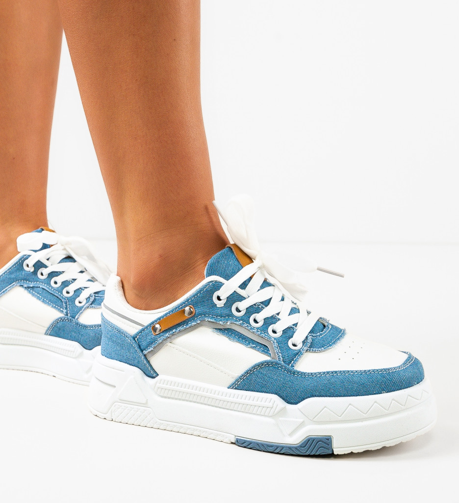 Sneakers Dama Albastri Kryst - Confort Sport - imagine 2