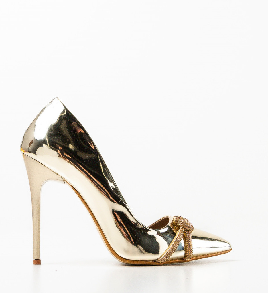 Pantofi Dama Casette Aurii - Eleganță Absolută - imagine 4