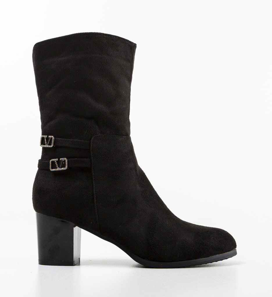 Botine Staples Negre 2 - Eleganță și Stil - imagine 4