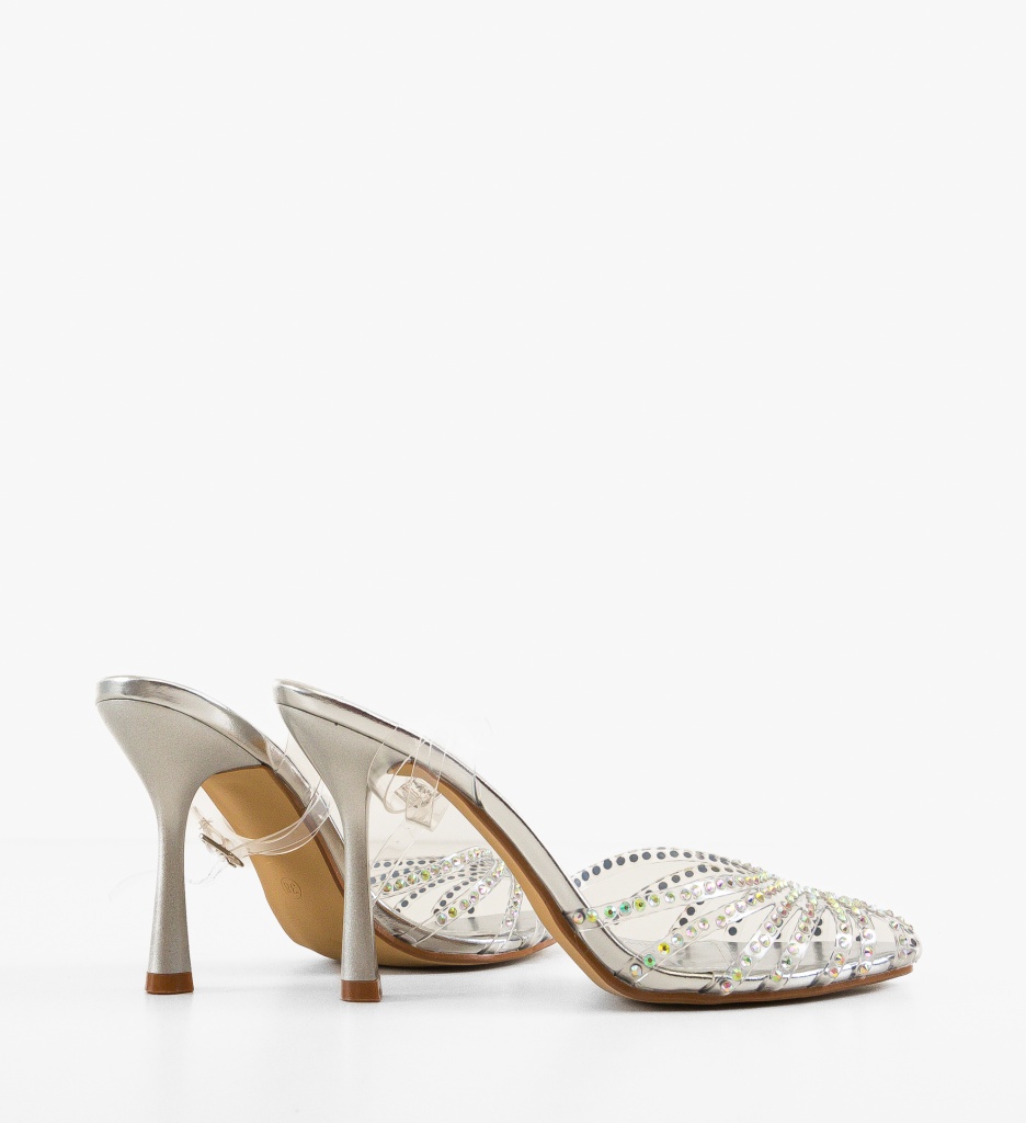 Pantofi Toc Myndre Argintii - Eleganță Asigurată - imagine 3
