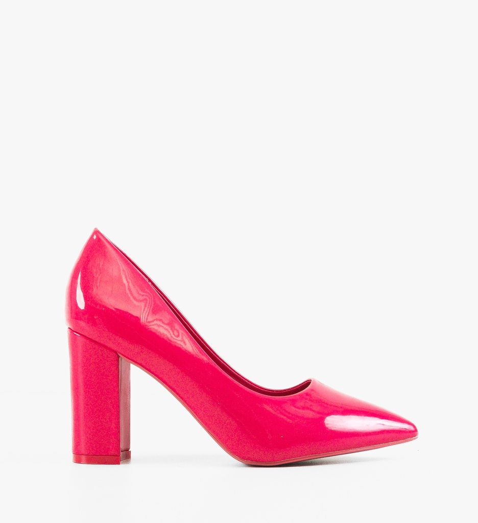 Pantofi Toc Mendoza Fuchsia Eleganți - imagine 5