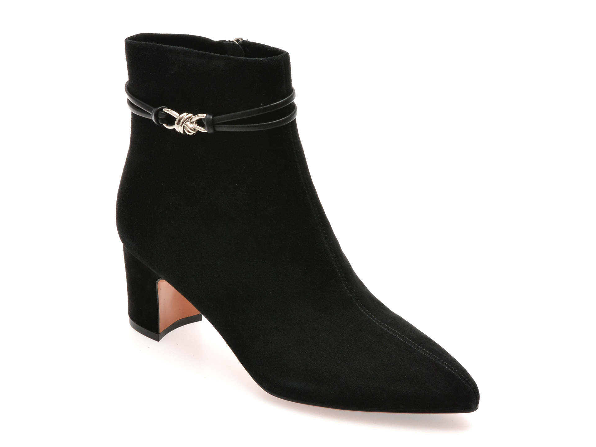 Botine Dama Epica Negre, Piele Intoarsa