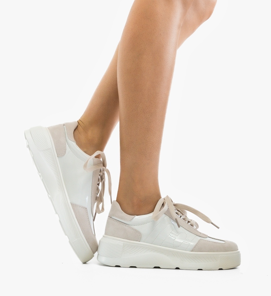Pantofi Casual Mynbai Albi – Confort și Stil