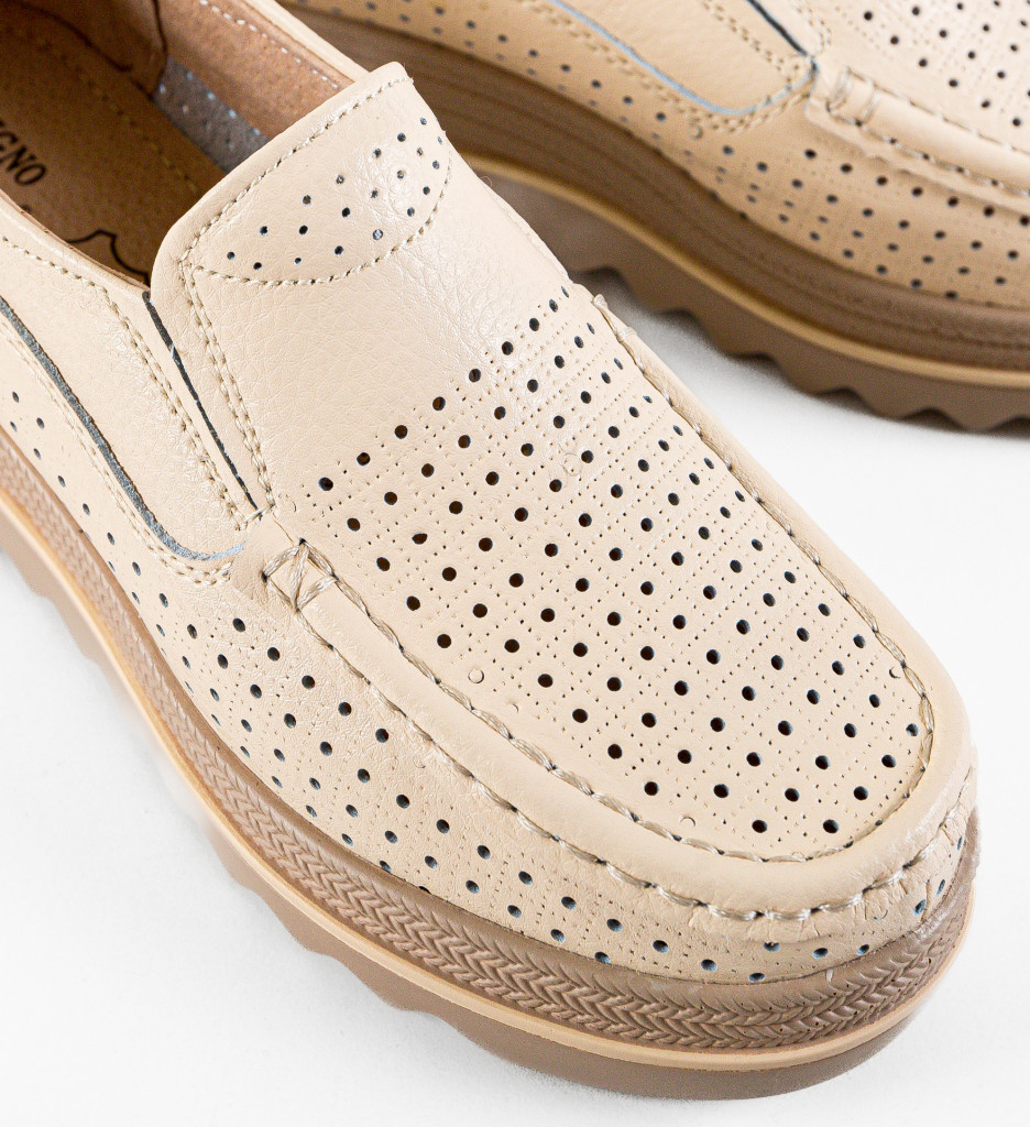 Pantofi Casual Bej | Confort și Stil Urban - imagine 5