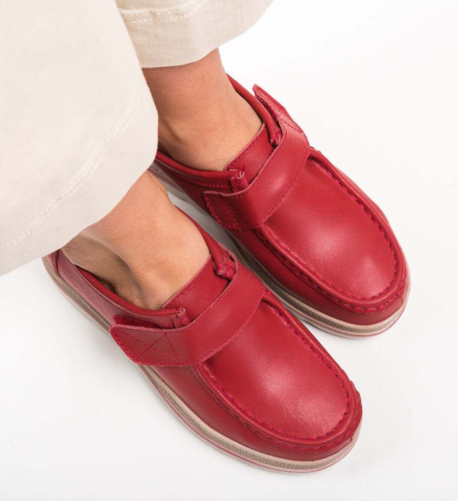 Pantofi Casual Straif Rosii - Stil Urban Confortabil - imagine 3