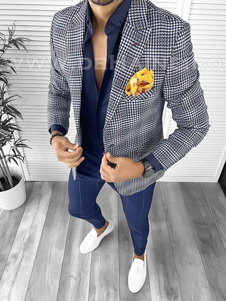 Sacou Barbati Slim Fit Carouri | Elegant Casual