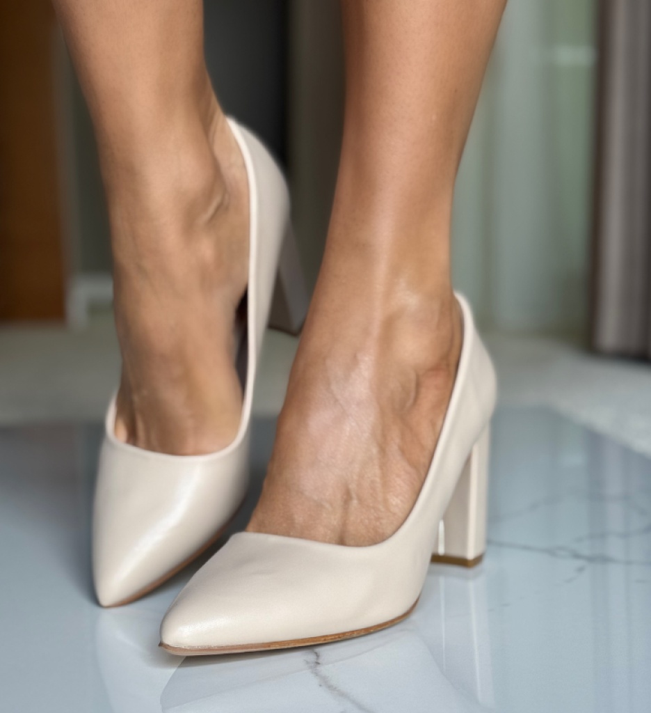 Pantofi cu Toc Pauline Bej - Stil și Confort - imagine 3