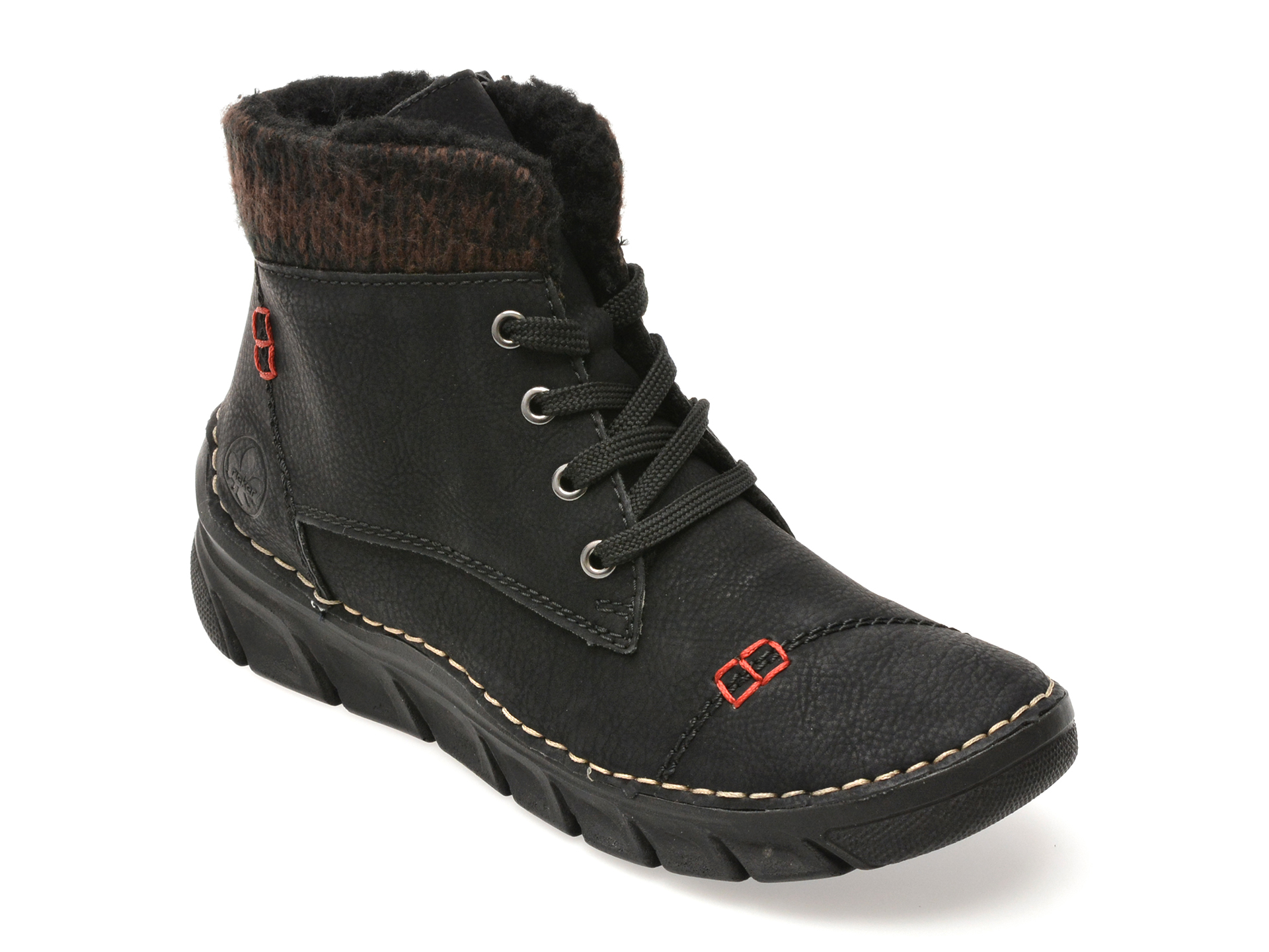 Ghete Dama Rieker Negre Confortabile 55031