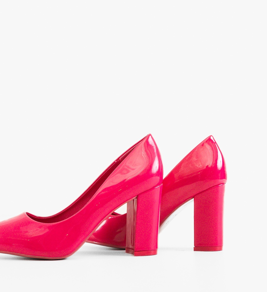Pantofi Toc Mendoza Fuchsia Eleganți - imagine 4