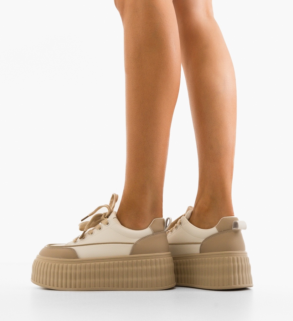 Sneakers Staty Bej - Confort și Stil Feminin - imagine 2