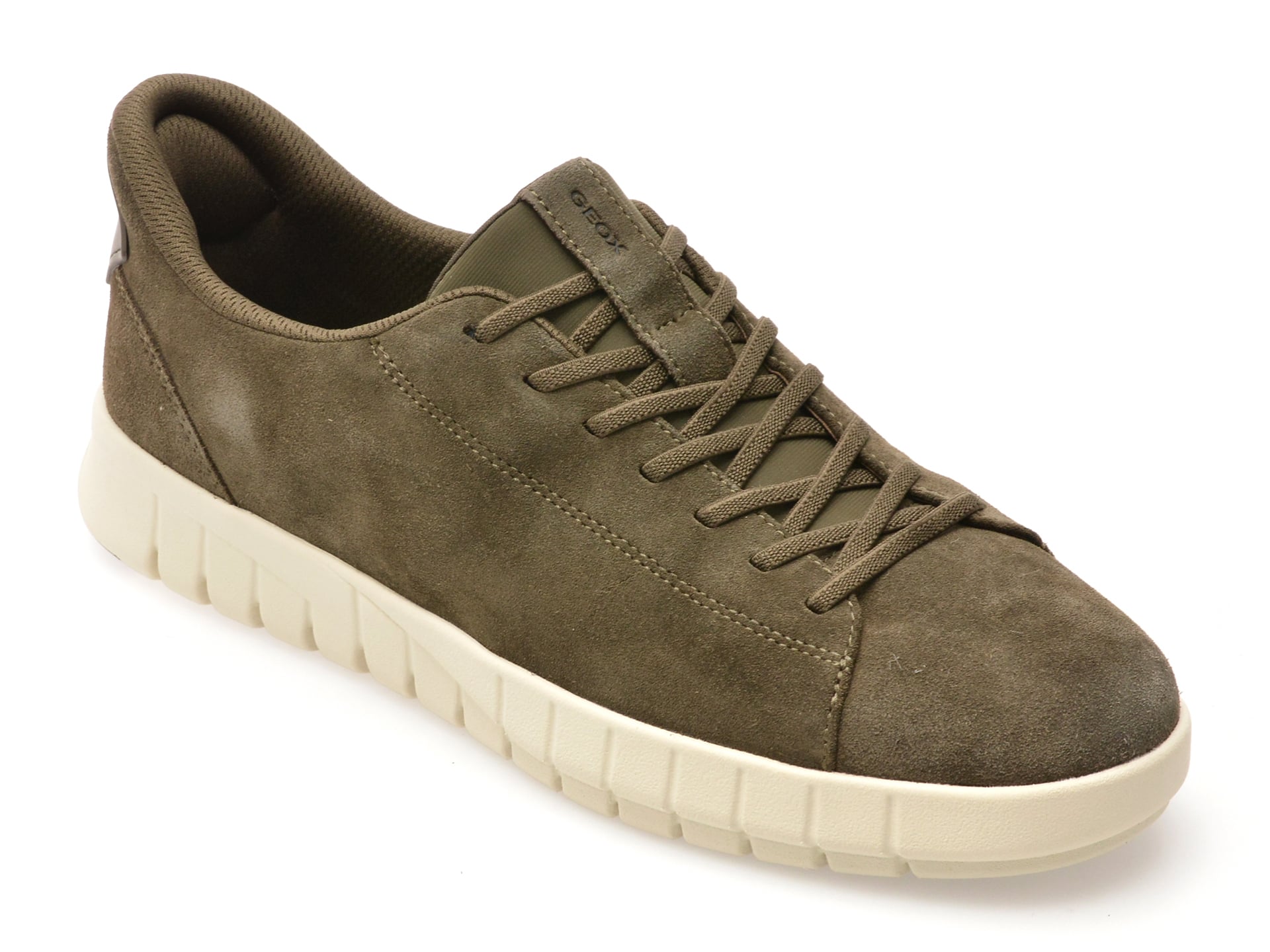 Geox Pantofi Sport Kaki Piele Intoarsa