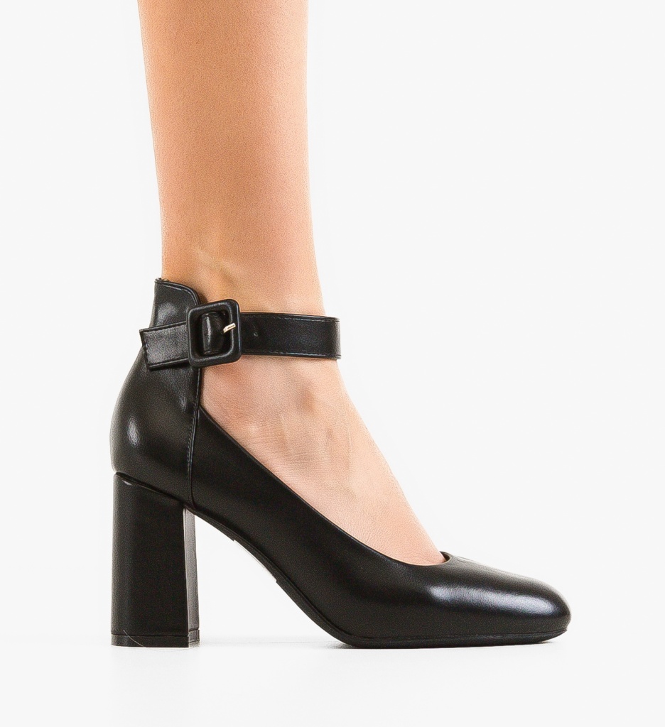 Pantofi Kas Negri Eleganți cu Toc - imagine 7