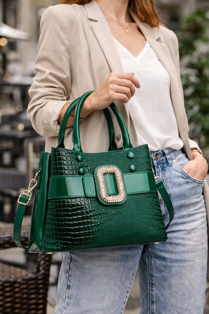 Geanta Dama Delis GT3516 Verde - Practica si Elegantă - imagine 4