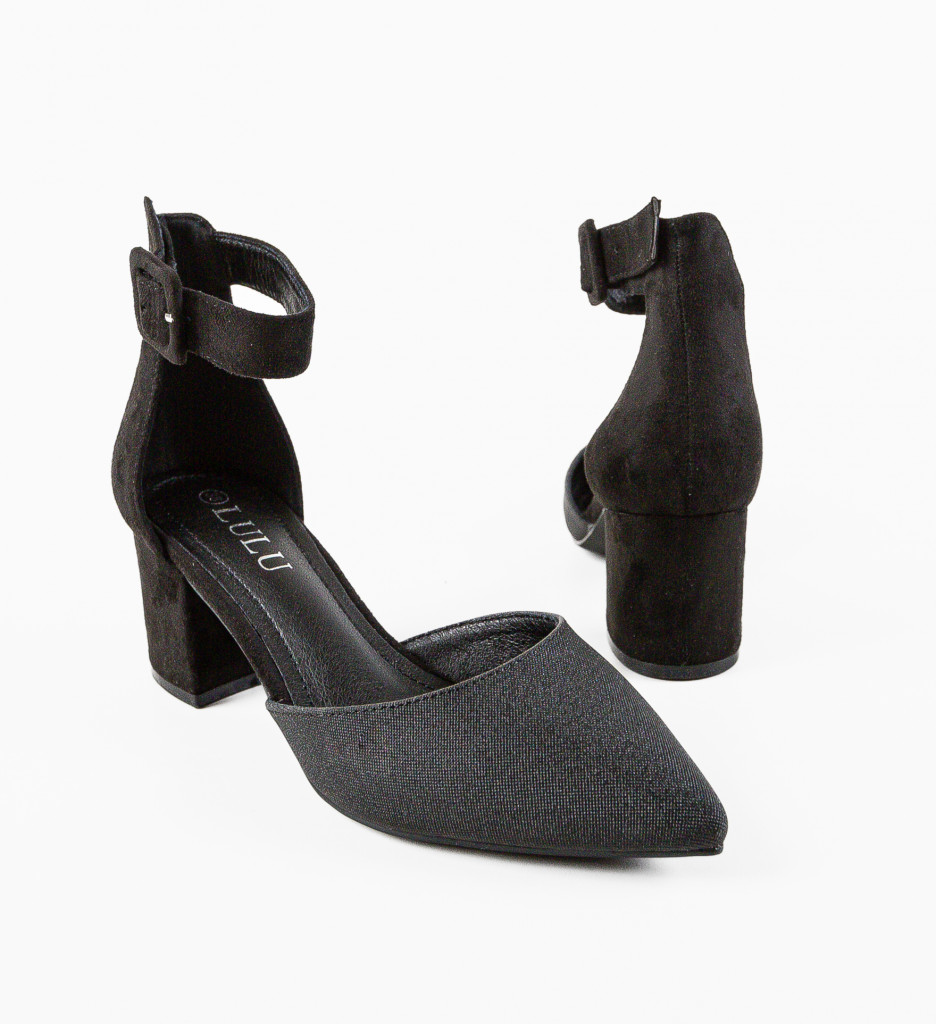 Pantofi Dama Arbeu Negri cu Toc Eleganți - imagine 13