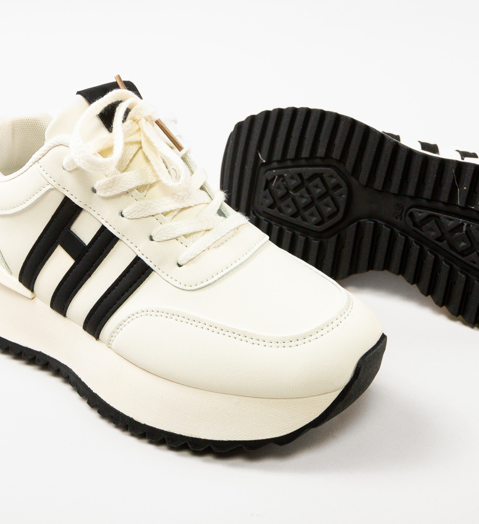 Pantofi Sport Casia Albi | Confort Zilnic - imagine 6
