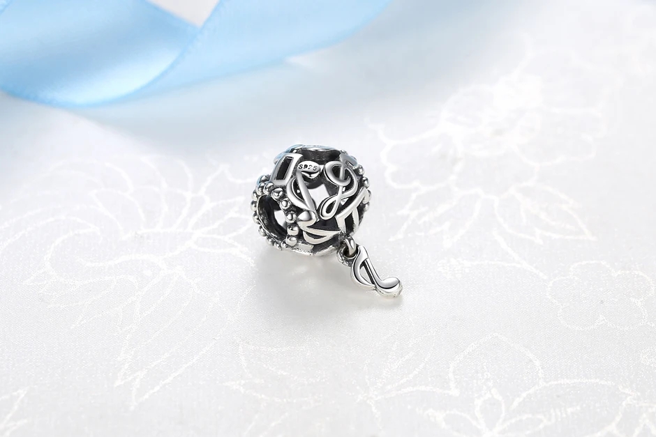 Charm Argint 925 Notă Muzicală Placat Rodiu | Amanda - imagine 3