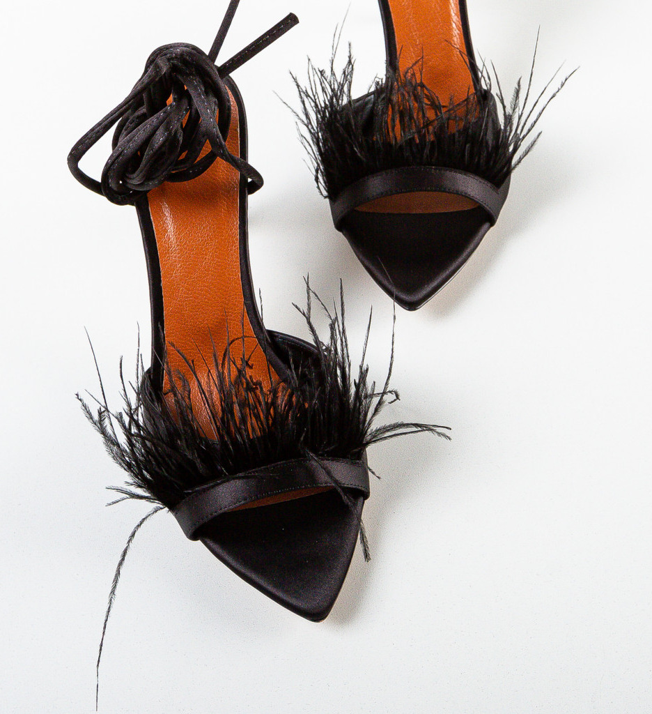 Sandale Orka Negre cu Toc Elegante - imagine 8