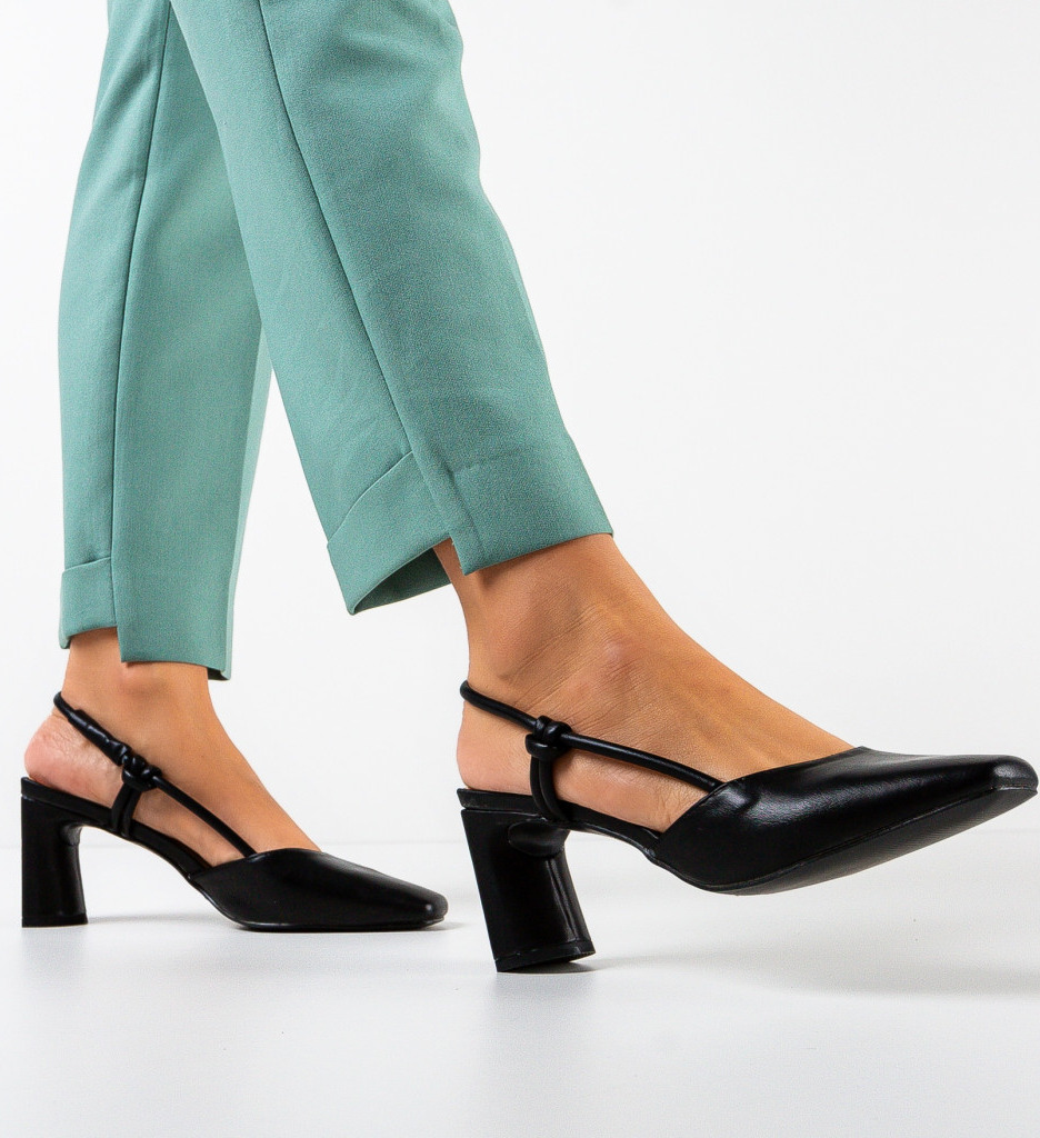 Pantofi cu Toc Millerv Negri | Eleganță Modernă
